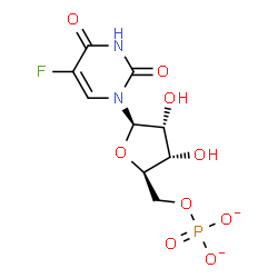 ChemSpider 2D Image | 5-Fluoro-5'-O-phosphonatouridine | C9H10FN2O9P