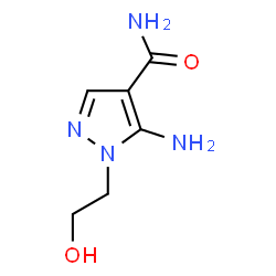 ChemSpider 2D Image | 5-Amino-1-(2-hydroxyethyl)-1H-pyrazole-4-carboxamide | C6H10N4O2