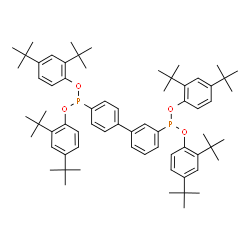 ChemSpider 2D Image | TETRAKIS(2,4-DI-TERT-BUTYLPHENYL) 3,4'-BIPHENYLENEDIPHOSPHONITE | C68H92O4P2