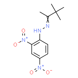 ChemSpider 2D Image | 1-(3,3-Dimethyl-2-butanylidene)-2-(2,4-dinitrophenyl)hydrazine | C12H16N4O4