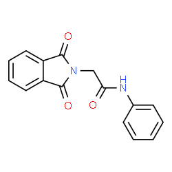 ChemSpider 2D Image | 2-(1,3-Dioxo-1,3-dihydro-2H-isoindol-2-yl)-N-phenylacetamide | C16H12N2O3