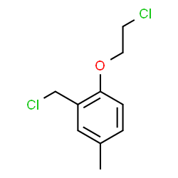 ChemSpider 2D Image | 1-(2-Chloroethoxy)-2-(chloromethyl)-4-methylbenzene | C10H12Cl2O