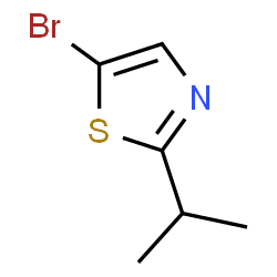 ChemSpider 2D Image | 5-Bromo-2-isopropyl-1,3-thiazole | C6H8BrNS
