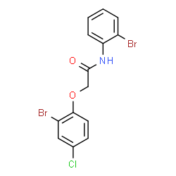 ChemSpider 2D Image | 2-(2-Bromo-4-chlorophenoxy)-N-(2-bromophenyl)acetamide | C14H10Br2ClNO2