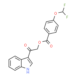 ChemSpider 2D Image | 2-(1H-Indol-3-yl)-2-oxoethyl 4-(difluoromethoxy)benzoate | C18H13F2NO4