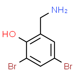 ChemSpider 2D Image | 3,5-Dibromo-2-hydroxybenzylamine | C7H7Br2NO