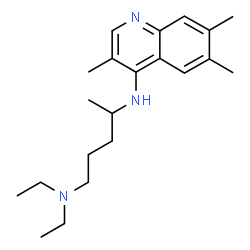 ChemSpider 2D Image | N~1~,N~1~-Diethyl-N~4~-(3,6,7-trimethyl-4-quinolinyl)-1,4-pentanediamine | C21H33N3