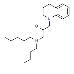 ChemSpider 2D Image | 1-(3,4-Dihydro-1(2H)-quinolinyl)-3-(dipentylamino)-2-propanol | C22H38N2O