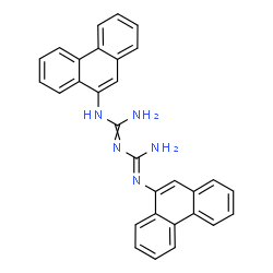 ChemSpider 2D Image | 1-[Amino(9-phenanthrylamino)methylene]-2-(9-phenanthryl)guanidine | C30H23N5