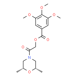 ChemSpider 2D Image | 2-[(2R,6S)-2,6-Dimethyl-4-morpholinyl]-2-oxoethyl 3,4,5-trimethoxybenzoate | C18H25NO7