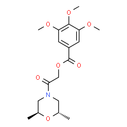 ChemSpider 2D Image | 2-[(2S,6S)-2,6-Dimethyl-4-morpholinyl]-2-oxoethyl 3,4,5-trimethoxybenzoate | C18H25NO7