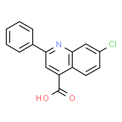 ChemSpider 2D Image | 7-Chloro-2-phenyl-4-quinolinecarboxylic acid | C16H10ClNO2
