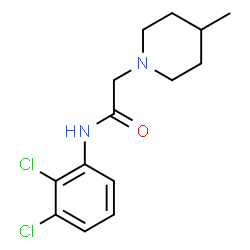 ChemSpider 2D Image | N-(2,3-Dichlorophenyl)-2-(4-methyl-1-piperidinyl)acetamide | C14H18Cl2N2O