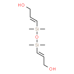 ChemSpider 2D Image | (2E,2'E)-3,3'-(1,1,3,3-Tetramethyl-1,3-disiloxanediyl)bis(2-propen-1-ol) | C10H22O3Si2