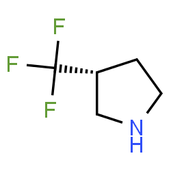 ChemSpider 2D Image | (3R)-3-(Trifluoromethyl)pyrrolidine | C5H8F3N