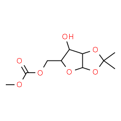ChemSpider 2D Image | 1,2-O-Isopropylidene-5-O-(methoxycarbonyl)pentofuranose | C10H16O7