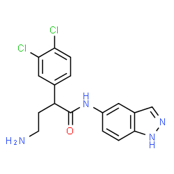 ChemSpider 2D Image | 4-Amino-2-(3,4-dichlorophenyl)-N-(1H-indazol-5-yl)butanamide | C17H16Cl2N4O