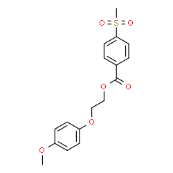 ChemSpider 2D Image | 2-(4-Methoxyphenoxy)ethyl 4-(methylsulfonyl)benzoate | C17H18O6S