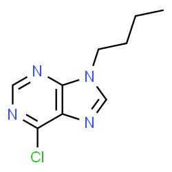 ChemSpider 2D Image | 9-Butyl-6-chloro-9H-purine | C9H11ClN4