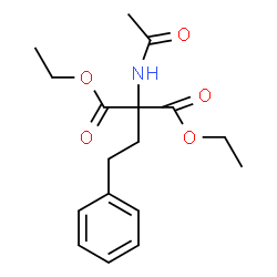 ChemSpider 2D Image | Diethyl acetamido(2-phenylethyl)malonate | C17H23NO5