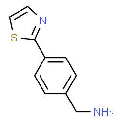 ChemSpider 2D Image | (4-(Thiazol-2-yl)phenyl)methanamine | C10H10N2S