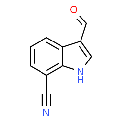ChemSpider 2D Image | 3-Formyl-1H-indole-7-carbonitrile | C10H6N2O