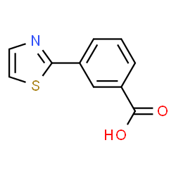 ChemSpider 2D Image | 3-(1,3-Thiazol-2-yl)benzoic acid | C10H7NO2S
