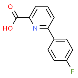 ChemSpider 2D Image | 6-(4-Fluorophenyl)-2-pyridinecarboxylic acid | C12H8FNO2