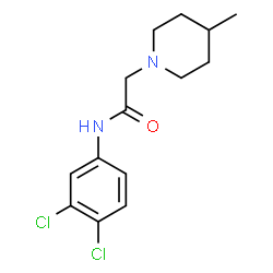 ChemSpider 2D Image | N-(3,4-Dichlorophenyl)-2-(4-methyl-1-piperidinyl)acetamide | C14H18Cl2N2O