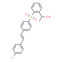 ChemSpider 2D Image | 1-[2-({4-[(E)-2-(4-Fluorophenyl)vinyl]phenyl}sulfonyl)phenyl]ethanol | C22H19FO3S