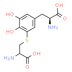 ChemSpider 2D Image | 3-[(2-Amino-2-carboxyethyl)sulfanyl]-5-hydroxy-L-tyrosine | C12H16N2O6S