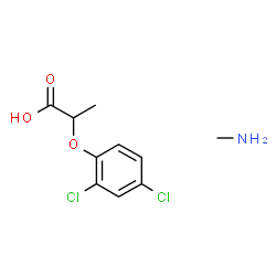 ChemSpider 2D Image | 2-(2,4-Dichlorophenoxy)propanoic acid - methanamine (1:1) | C10H13Cl2NO3
