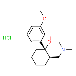 ChemSpider 2D Image | Cyclohexanol, 2-((dimethylamino)methyl)-1-(3-methoxyphenyl)-, hydrochloride, trans- | C16H26ClNO2