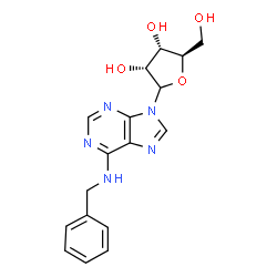 ChemSpider 2D Image | 6-Benzylamino-9beta-D-ribofuranosylpurine | C17H19N5O4