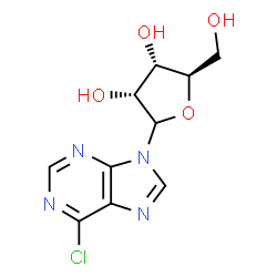 ChemSpider 2D Image | 6-chloro-9-ribofuranosyl-9H-purine | C10H11ClN4O4