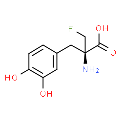 ChemSpider 2D Image | alpha-(Fluoromethyl)-3-hydroxy-D-tyrosine | C10H12FNO4