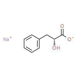 ChemSpider 2D Image | Sodium (2R)-2-hydroxy-3-phenylpropanoate | C9H9NaO3