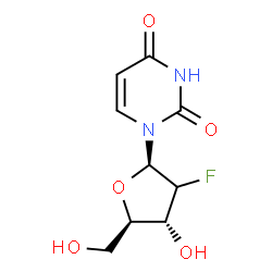 ChemSpider 2D Image | (2xi)-2'-Deoxy-2'-fluorouridine | C9H11FN2O5