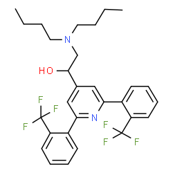 ChemSpider 2D Image | 1-{2,6-Bis[2-(trifluoromethyl)phenyl]-4-pyridinyl}-2-(dibutylamino)ethanol | C29H32F6N2O