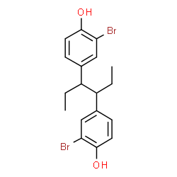ChemSpider 2D Image | 4,4'-(3,4-Hexanediyl)bis(2-bromophenol) | C18H20Br2O2