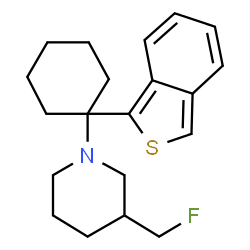 ChemSpider 2D Image | 1-[1-(2-Benzothiophen-1-yl)cyclohexyl]-3-(fluoromethyl)piperidine | C20H26FNS