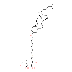 ChemSpider 2D Image | 6-(Cholest-5-en-3-yloxy)hexyl 1-thio-beta-D-galactopyranoside | C39H68O6S