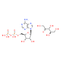ChemSpider 2D Image | Adenosine 5'-(trihydrogen diphosphate) - D-ribulose (1:1) | C15H25N5O15P2