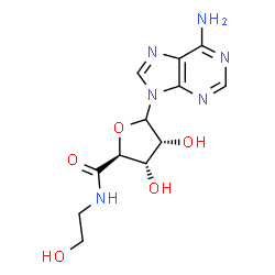 ChemSpider 2D Image | 1-(6-Amino-9H-purin-9-yl)-1-deoxy-N-(2-hydroxyethyl)ribofuranuronamide | C12H16N6O5