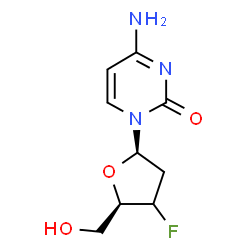 ChemSpider 2D Image | 3'-Fluoro-2',3'-dideoxycytidine | C9H12FN3O3