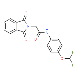 ChemSpider 2D Image | N-[4-(Difluoromethoxy)phenyl]-2-(1,3-dioxo-1,3-dihydro-2H-isoindol-2-yl)acetamide | C17H12F2N2O4