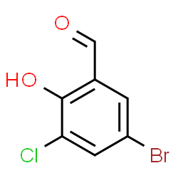 ChemSpider 2D Image | 5-Bromo-3-chloro-2-hydroxybenzaldehyde | C7H4BrClO2