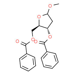 ChemSpider 2D Image | Methyl-2-deoxyribofuranose 3,5-dibenzoate | C20H20O6