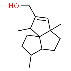 ChemSpider 2D Image | (1,3a,6-Trimethyl-1,3a,4,5,5a,6,7,8-octahydrocyclopenta[c]pentalen-2-yl)methanol | C15H24O