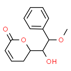 ChemSpider 2D Image | 6-(1-Hydroxy-2-methoxy-2-phenyl-ethyl)-5,6-dihydro-pyran-2-one | C14H16O4